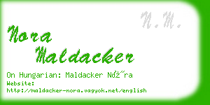 nora maldacker business card